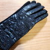 Women's Quilted Floral Texting Gloves Black